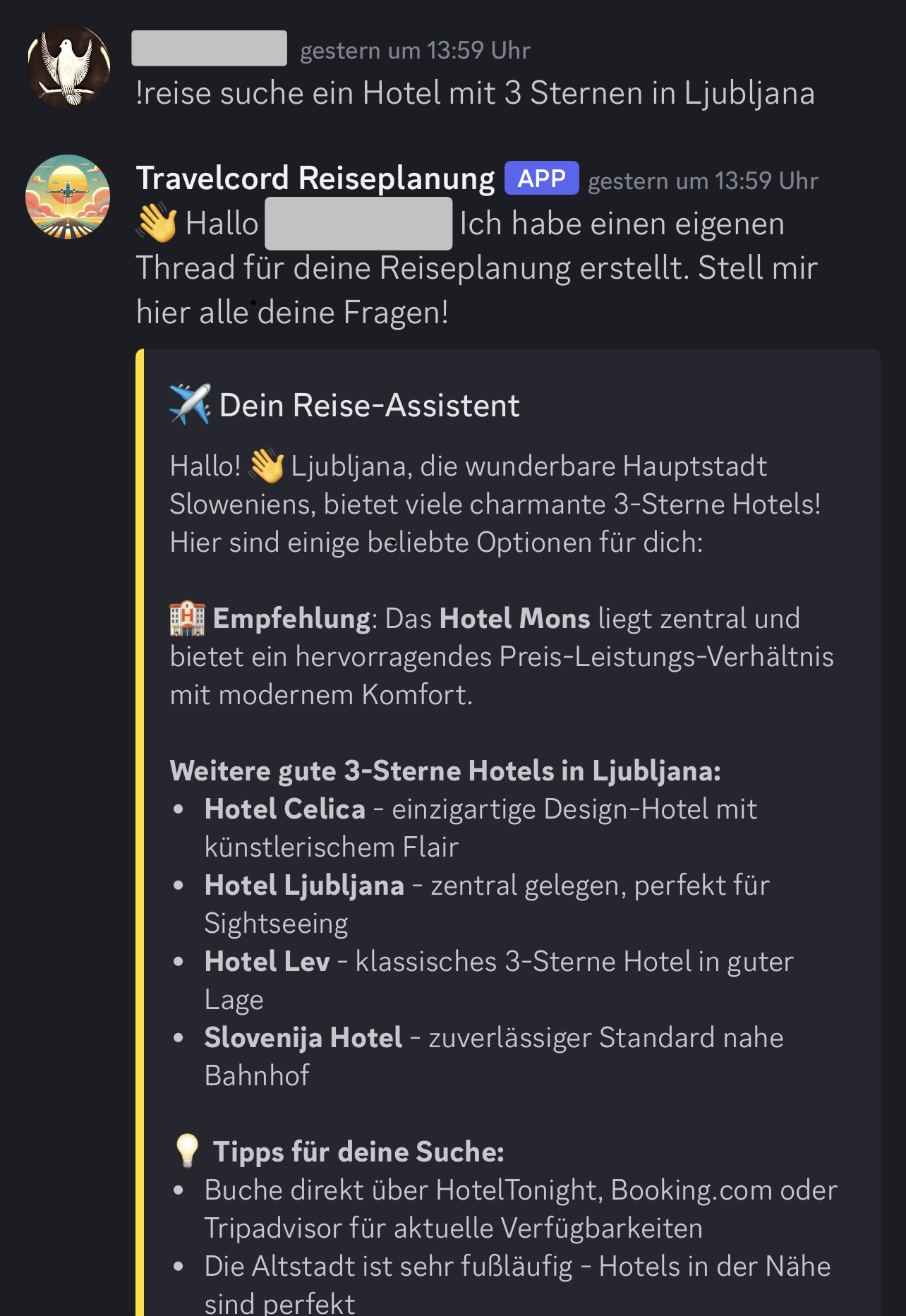 Travelcord KI-Reiseassistent