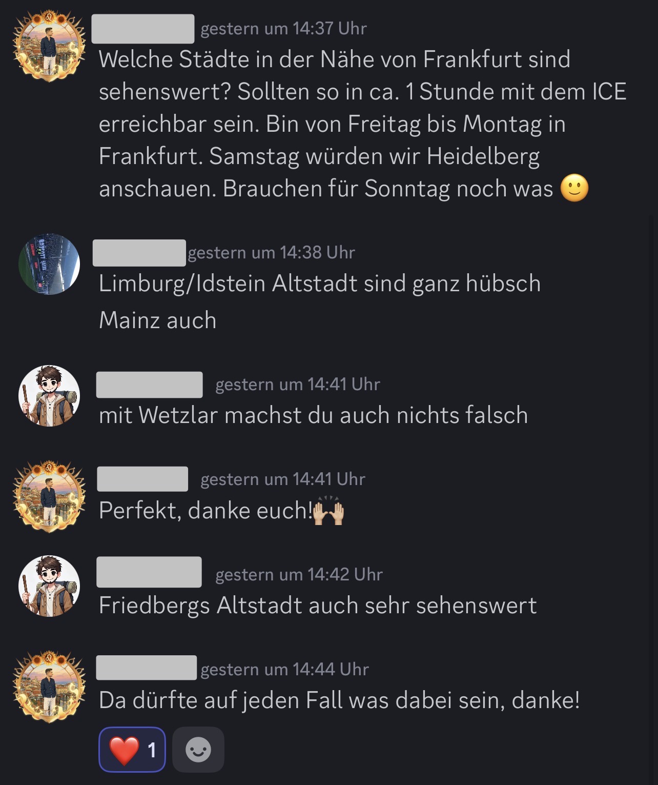 Community-Chat: Städtetipps Frankfurt